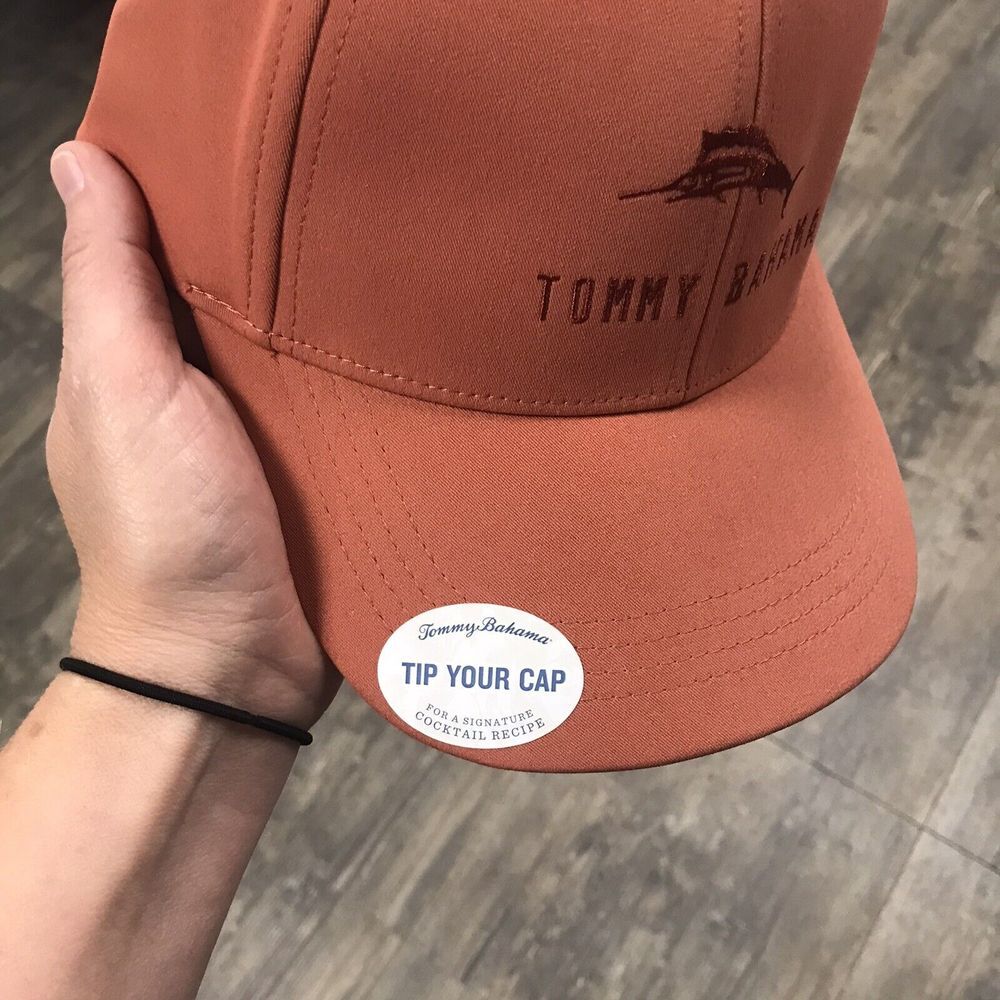 NWT Tommy‎ Bahama Cap Baseball Hat One Size Adjustable with Marlin Salmon - Picture 2 of 10